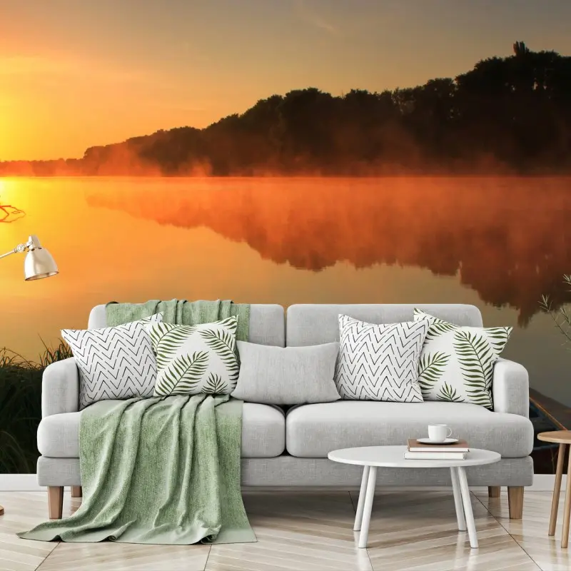 Fotomural amanecer sereno en el lago