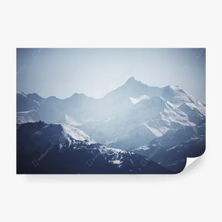 Fotomural serenidad en cumbres nevadas – Pixers®