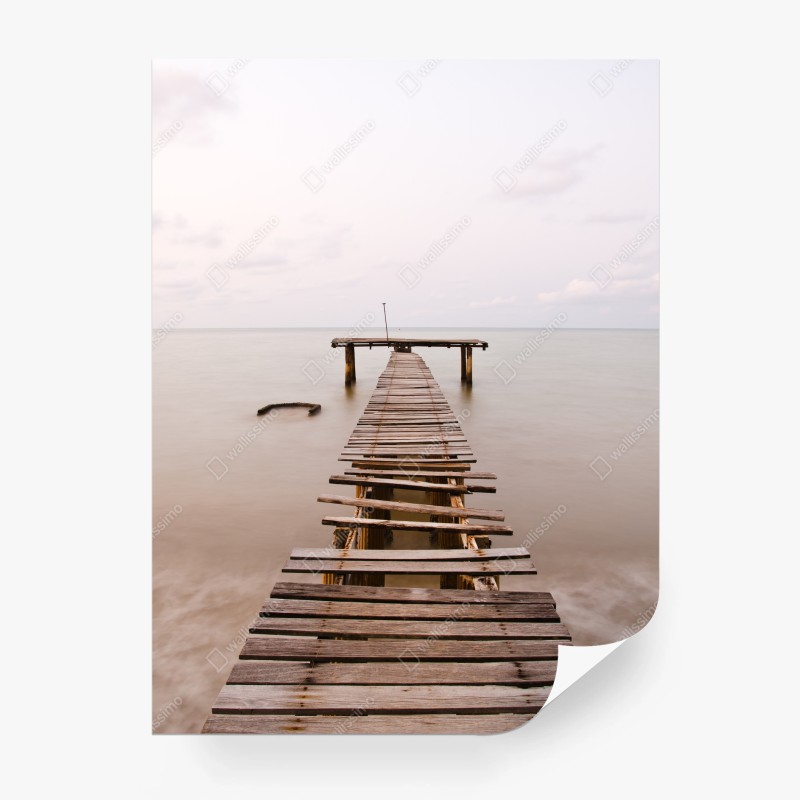 Fotomural muelle antiguo hacia el horizonte – Pixers®