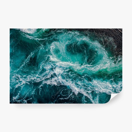 Fotomural remolino oceánico de Saltstraumen en Nordland – Pixers®