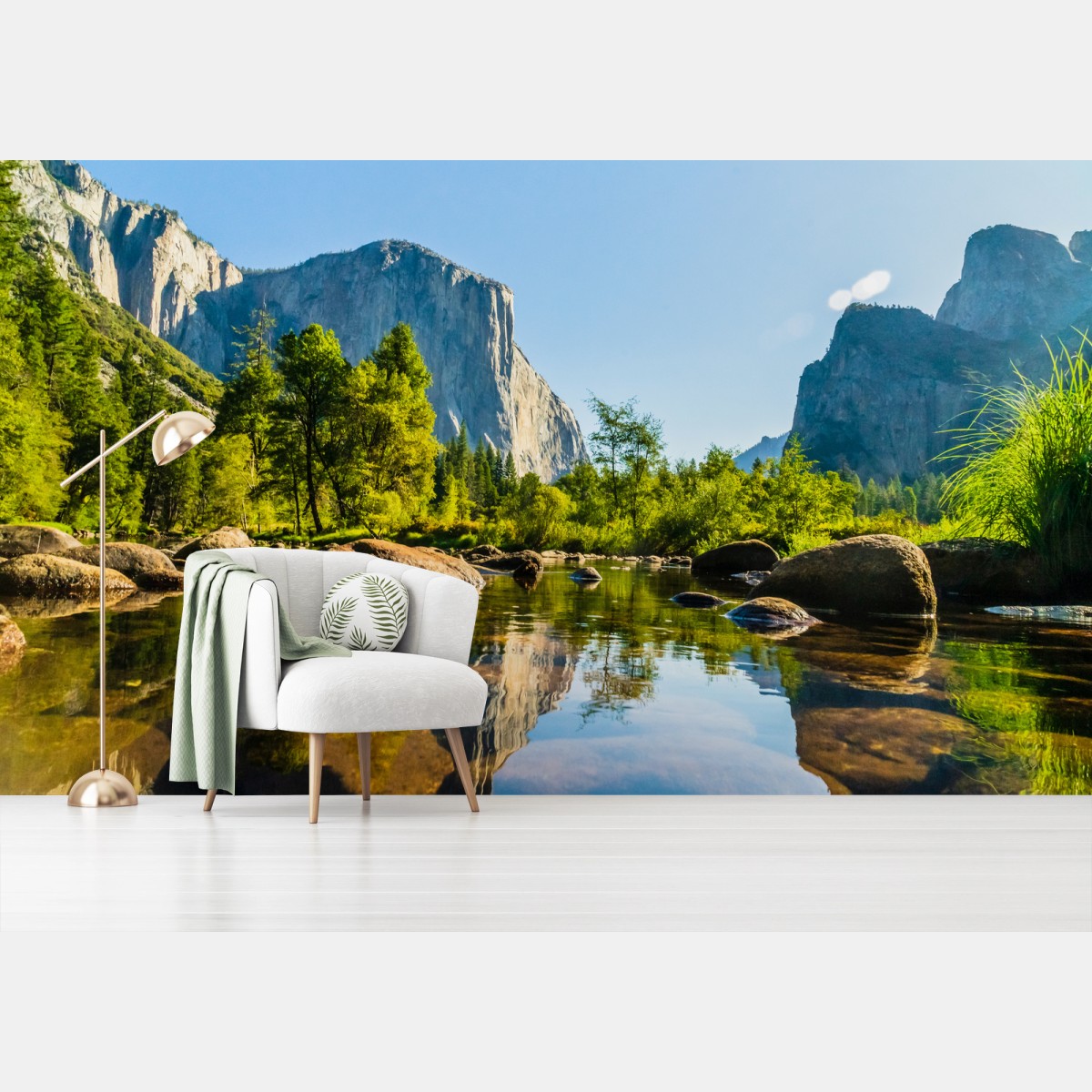 Fotomural valle montañoso reflejado – Pixers® Fotomural valle montañoso reflejado – Pixers®