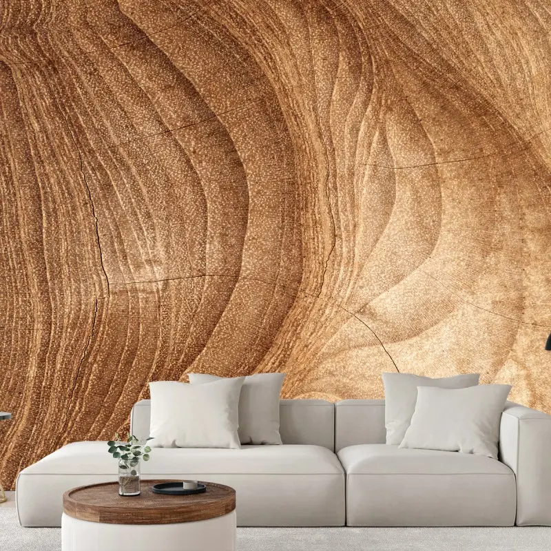 Fotomural textura rústica de madera con vetas naturales