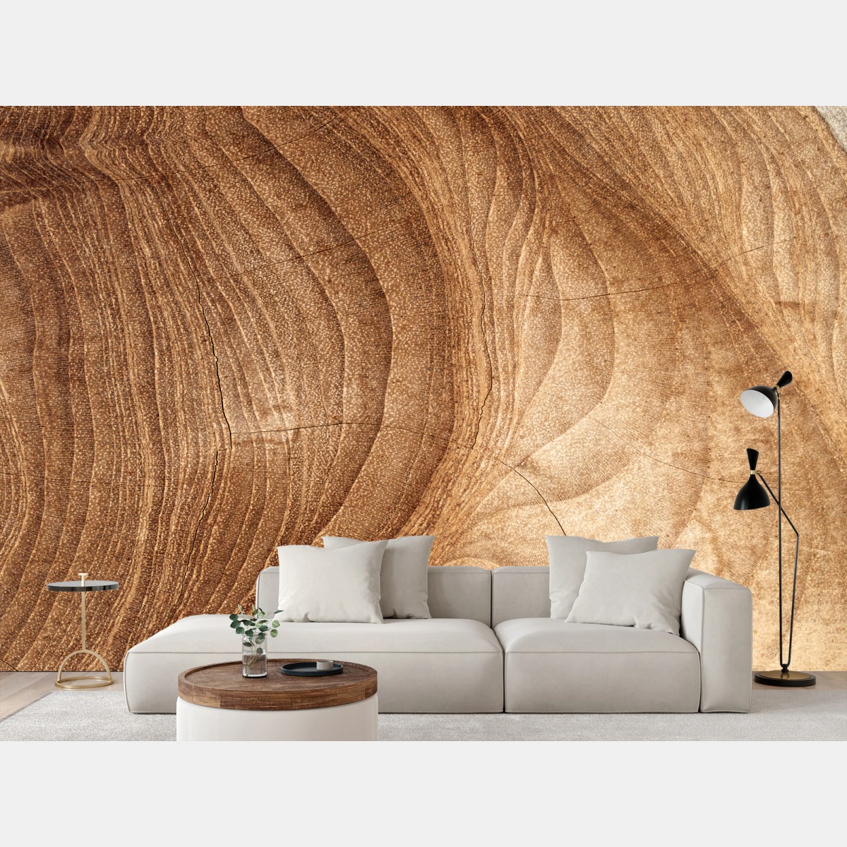 Fotomural textura rústica de madera con vetas naturales – Pixers®