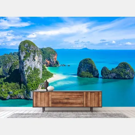 Fotomural paraíso costero de Railay, Krabi – Pixers®