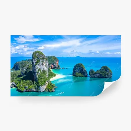 Fotomural paraíso costero de Railay, Krabi – Pixers®