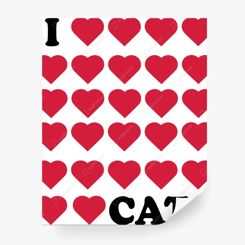 Fotomural amor por los gatos en patrón de corazones – Pixers® Fotomural amor por los gatos en patrón de corazones – Pixers®