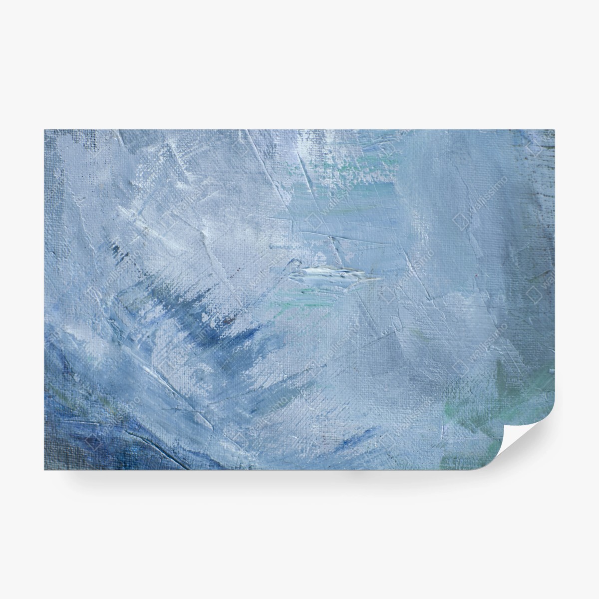 Fotomural serenidad azul: textura abstracta en lienzo – Pixers®