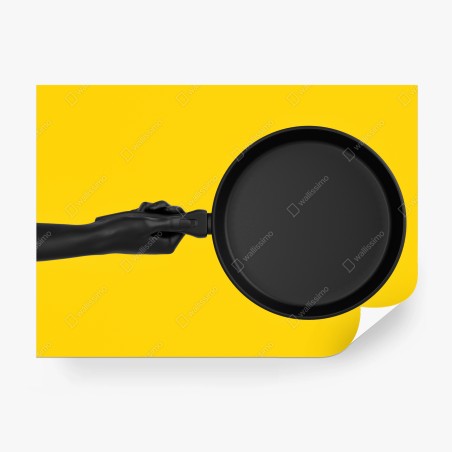 Fotomural arte culinario minimalista en amarillo – Pixers®