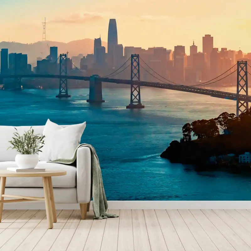 Fotomural amanecer sobre la bahía de San Francisco