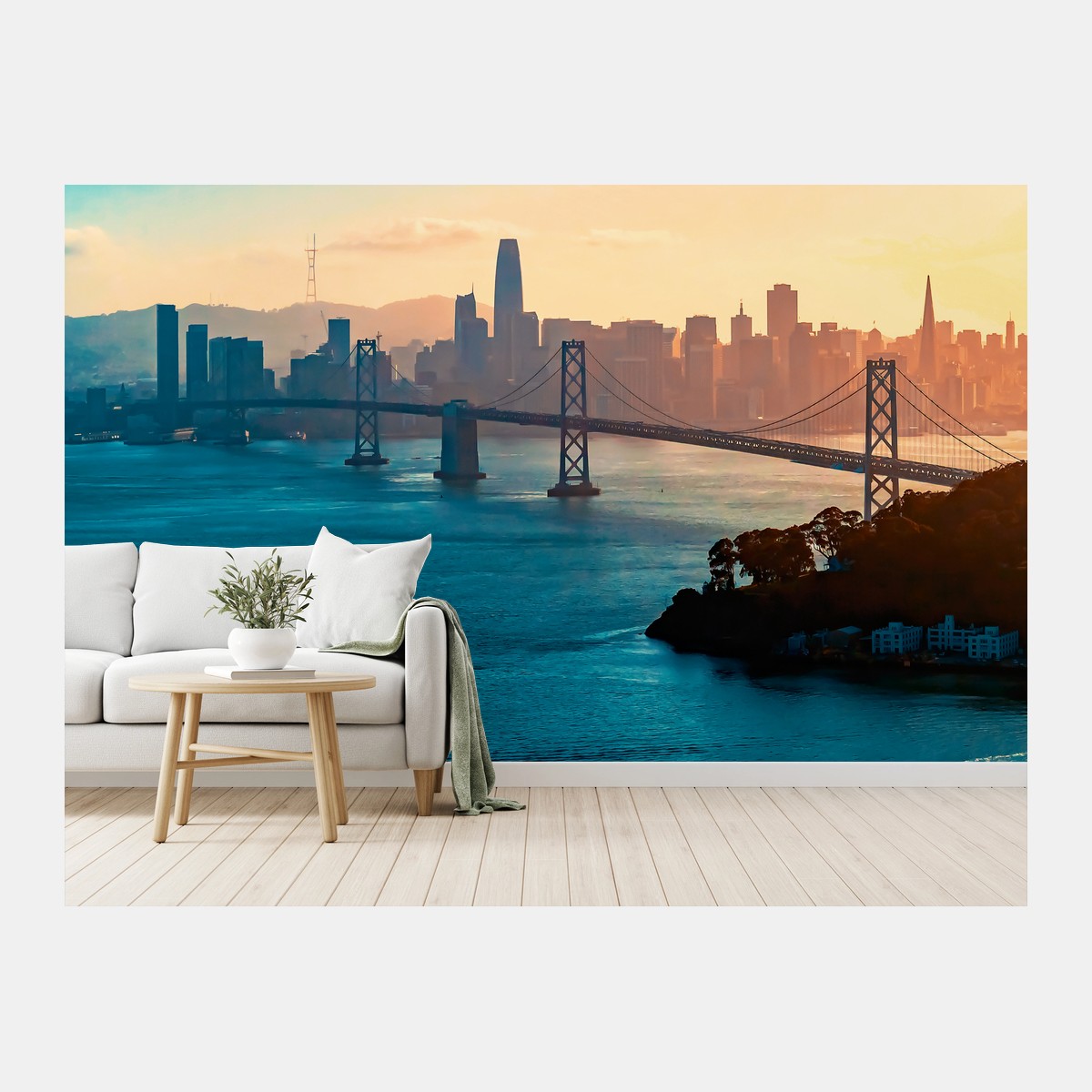 Fotomural amanecer sobre la bahía de San Francisco – Pixers®