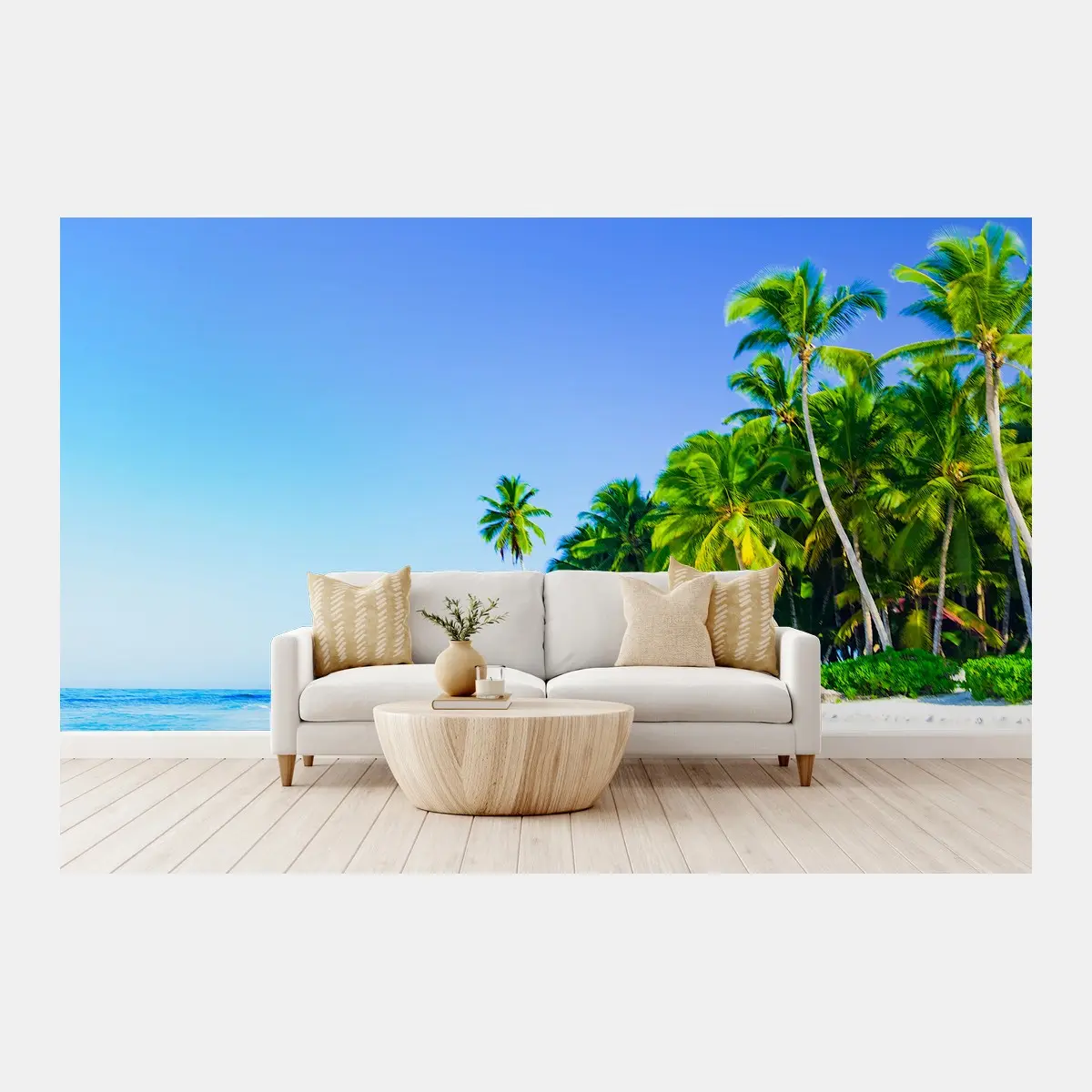 Fotomural oasis de palmeras en Isla Saona – Pixers®