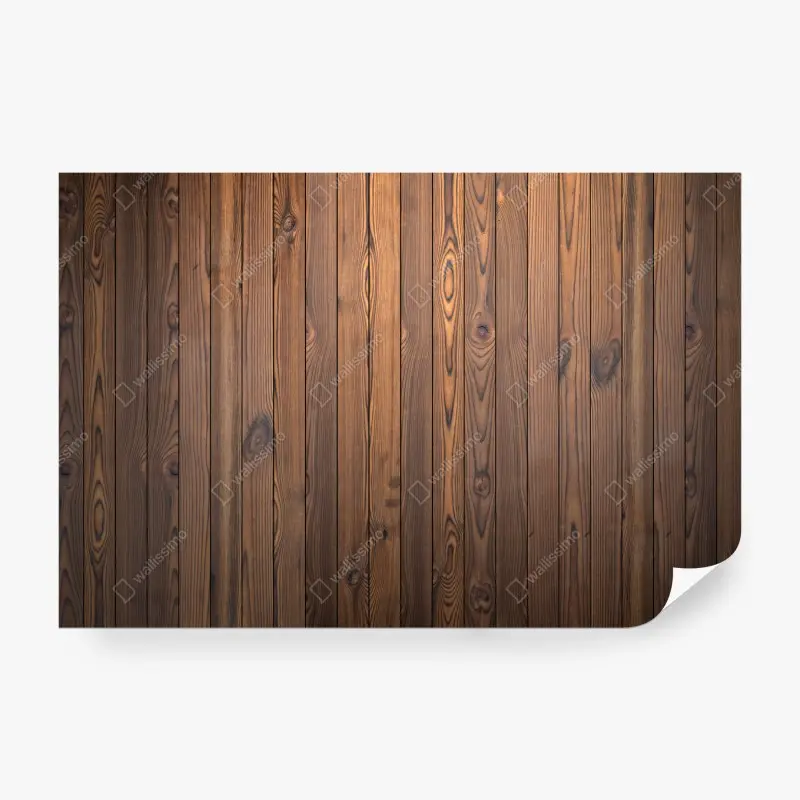 Fotomural pared rústica de madera con vetas cálidas