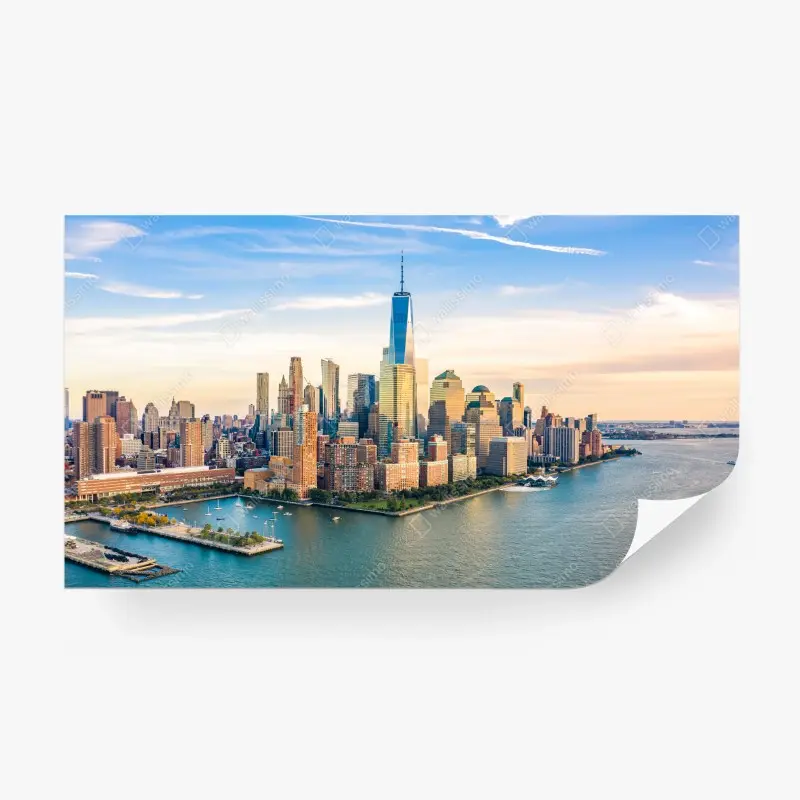 Fotomural vistas panorámicas de Nueva York al atardecer