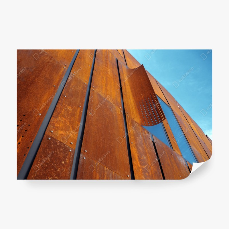 Fotomural textura de acero corten en fachada moderna – Pixers® Fotomural textura de acero corten en fachada moderna – Pixers®