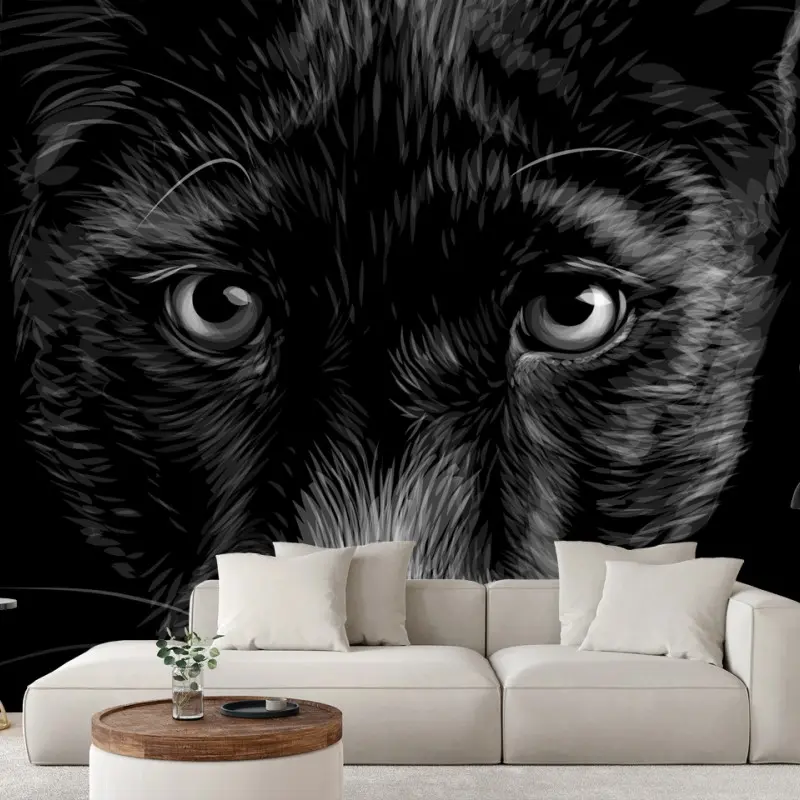 Fotomural mirada profunda de pantera negra