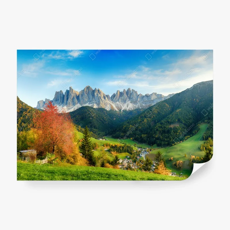 Fotomural panorámica de los Dolomitas en Santa Maddalena – Pixers®