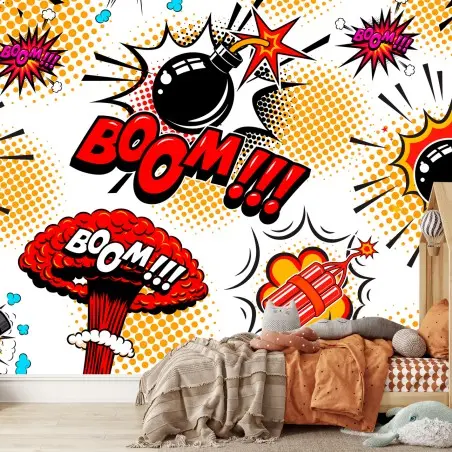 Fotomural patrón explosivo estilo cómic