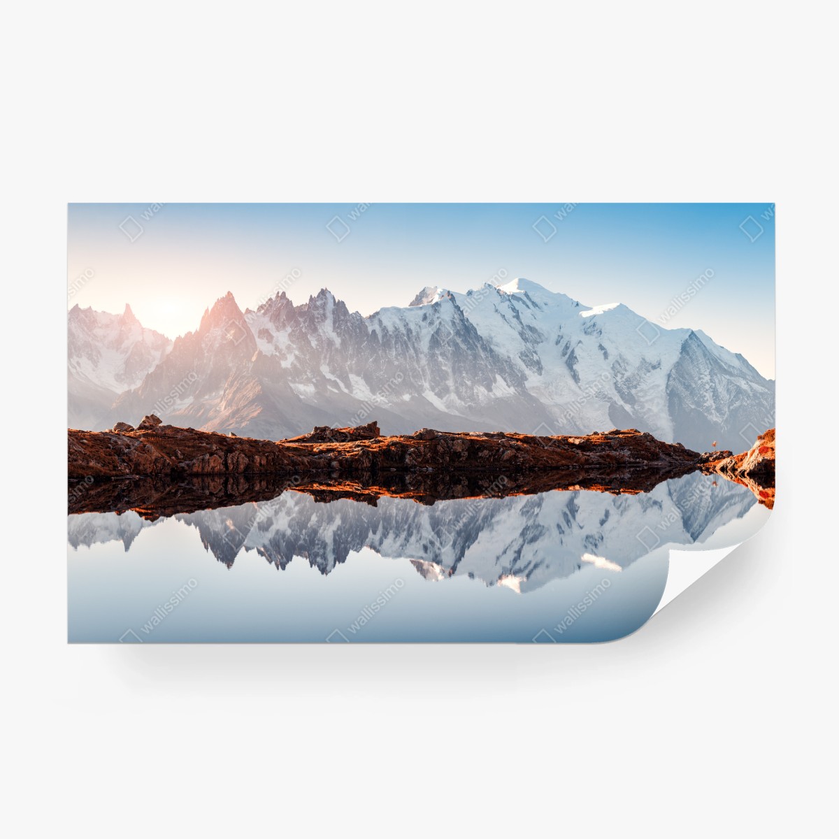 Fotomural reflejo sereno de montañas nevadas – Pixers® Fotomural reflejo sereno de montañas nevadas – Pixers®