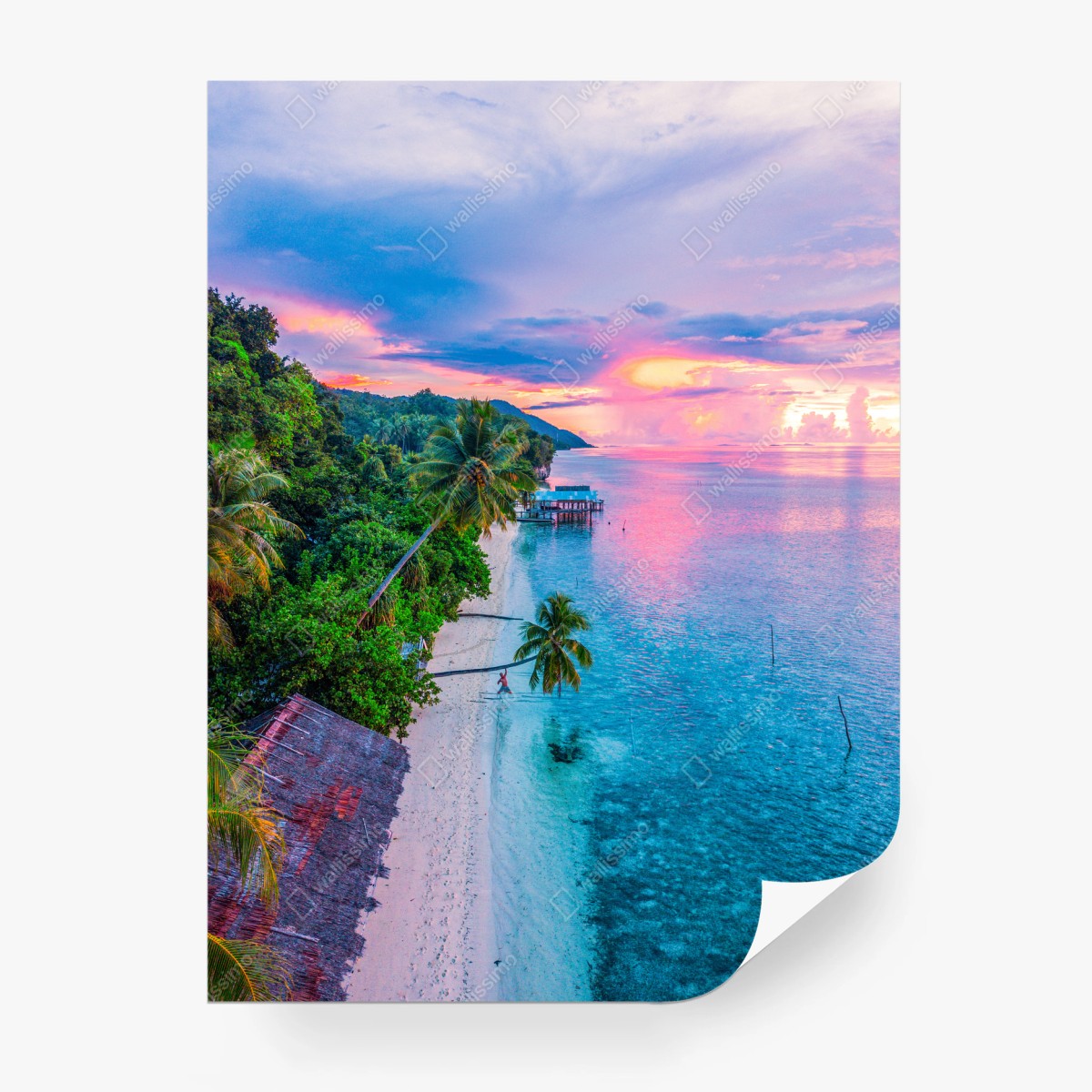 Fotomural atardecer tropical en la costa – Pixers®
