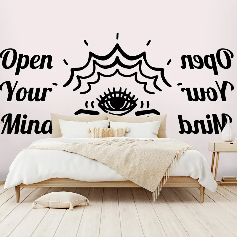 Fotomural arte de tercer ojo y mensaje inspirador