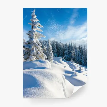 Fotomural serenidad invernal en las montañas – Pixers®