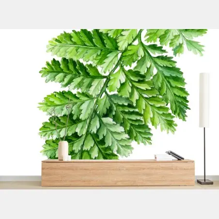 Fotomural helecho en acuarela para decoración natural – Pixers®