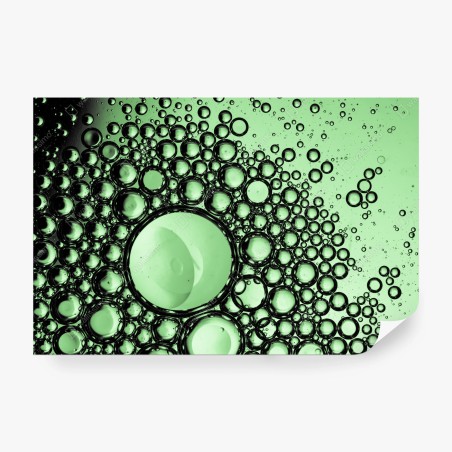 Fotomural composición de burbujas verdes en macro – Pixers®