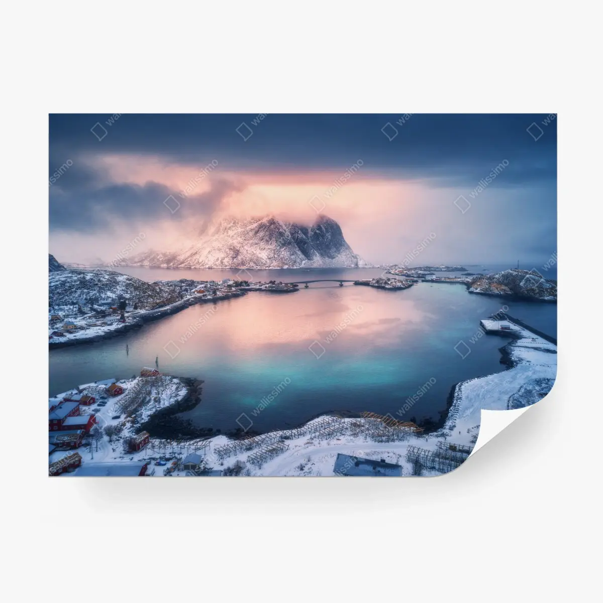 Fotomural amanecer sereno en bahía nevada – Pixers®