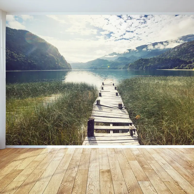 Fotomural muelle hacia la tranquilidad en la Patagonia