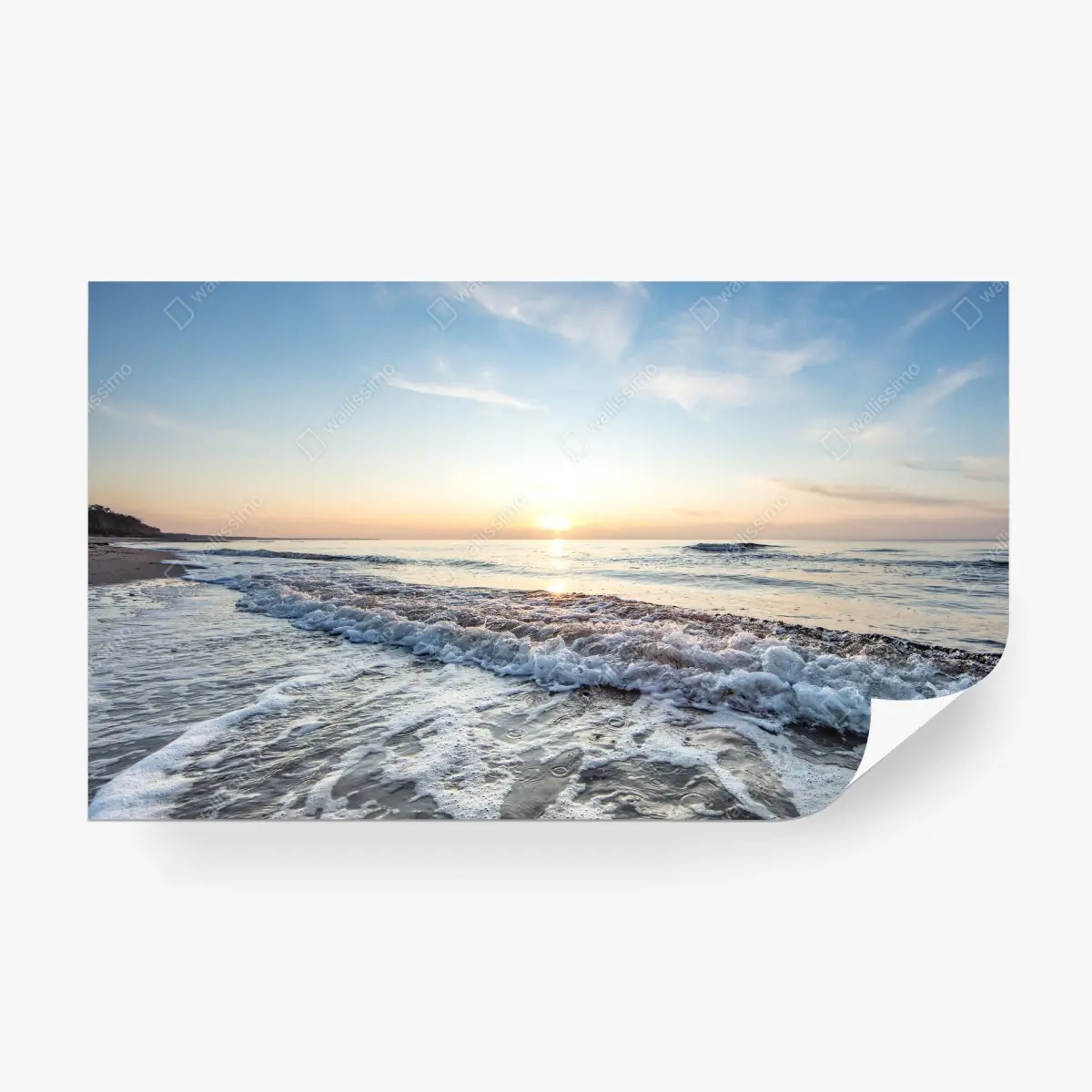 Fotomural amanecer sereno en la playa – Pixers®