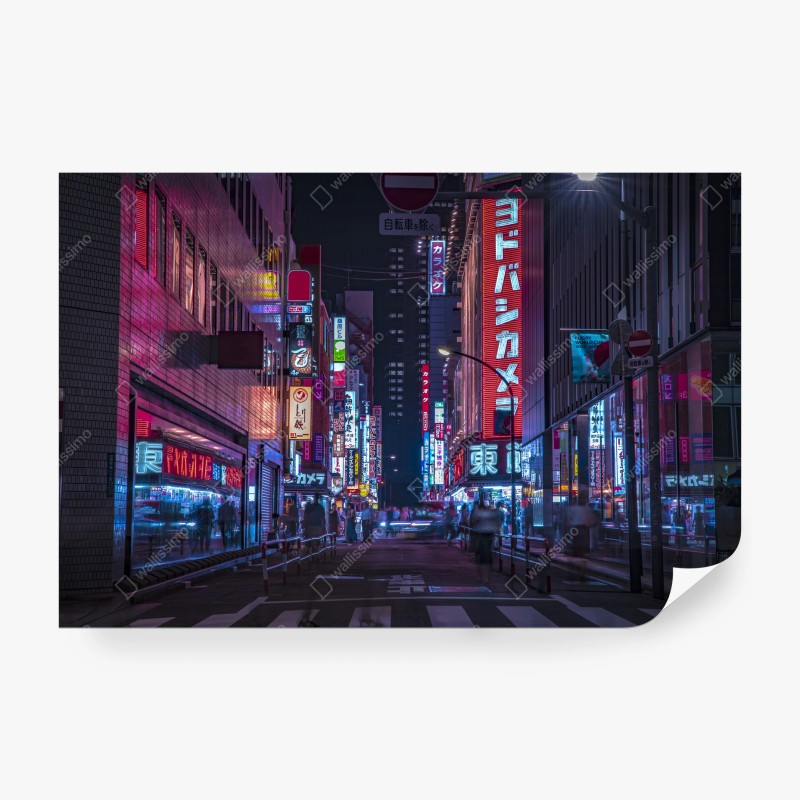 Fotomural calle de neón en Tokio