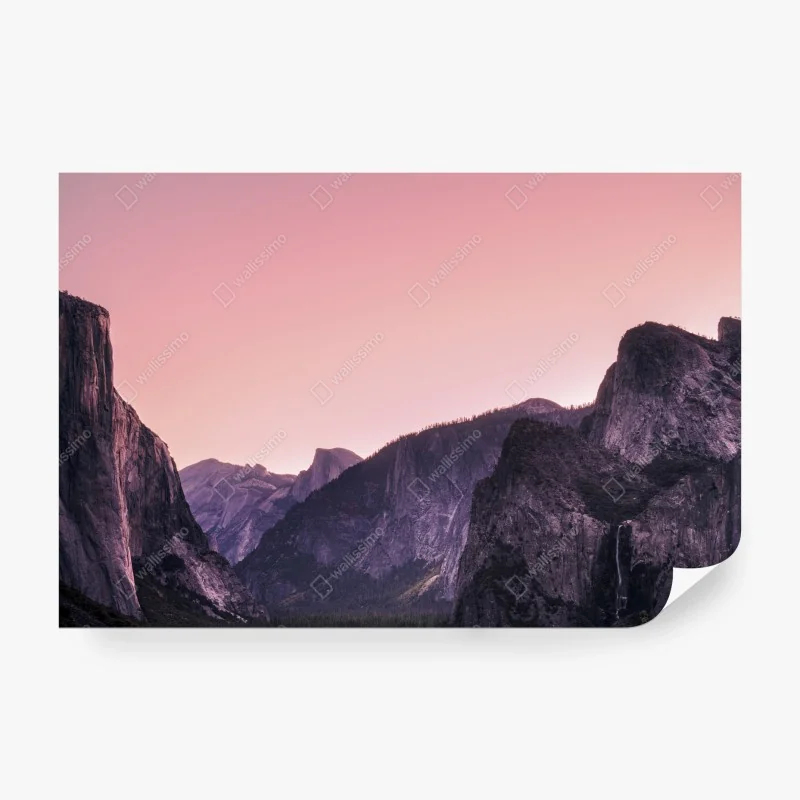 Fotomural paisaje montañoso al atardecer en tonos rosa – Pixers® Fotomural paisaje montañoso al atardecer en tonos rosa – Pixers®