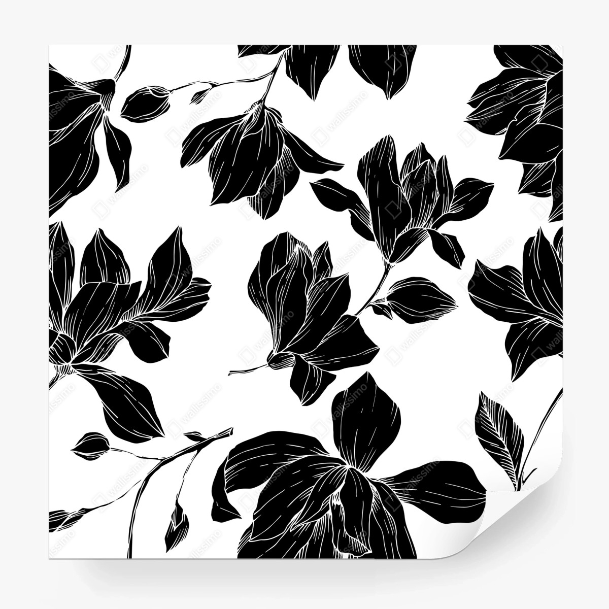 Fotomural decoración floral en blanco y negro – Pixers® Fotomural decoración floral en blanco y negro – Pixers®