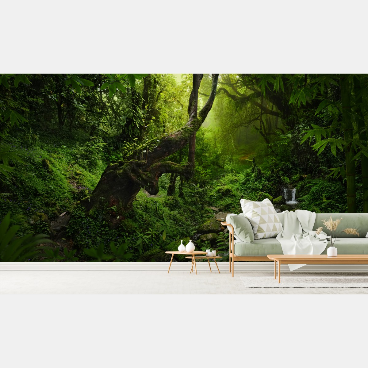Fotomural paisaje de bosque encantado en tonos verdes – Pixers® Fotomural paisaje de bosque encantado en tonos verdes – Pixers®