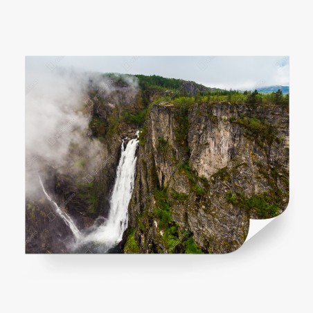 Fotomural cascada Vøringsfossen en Mabodalen, Noruega – Pixers®