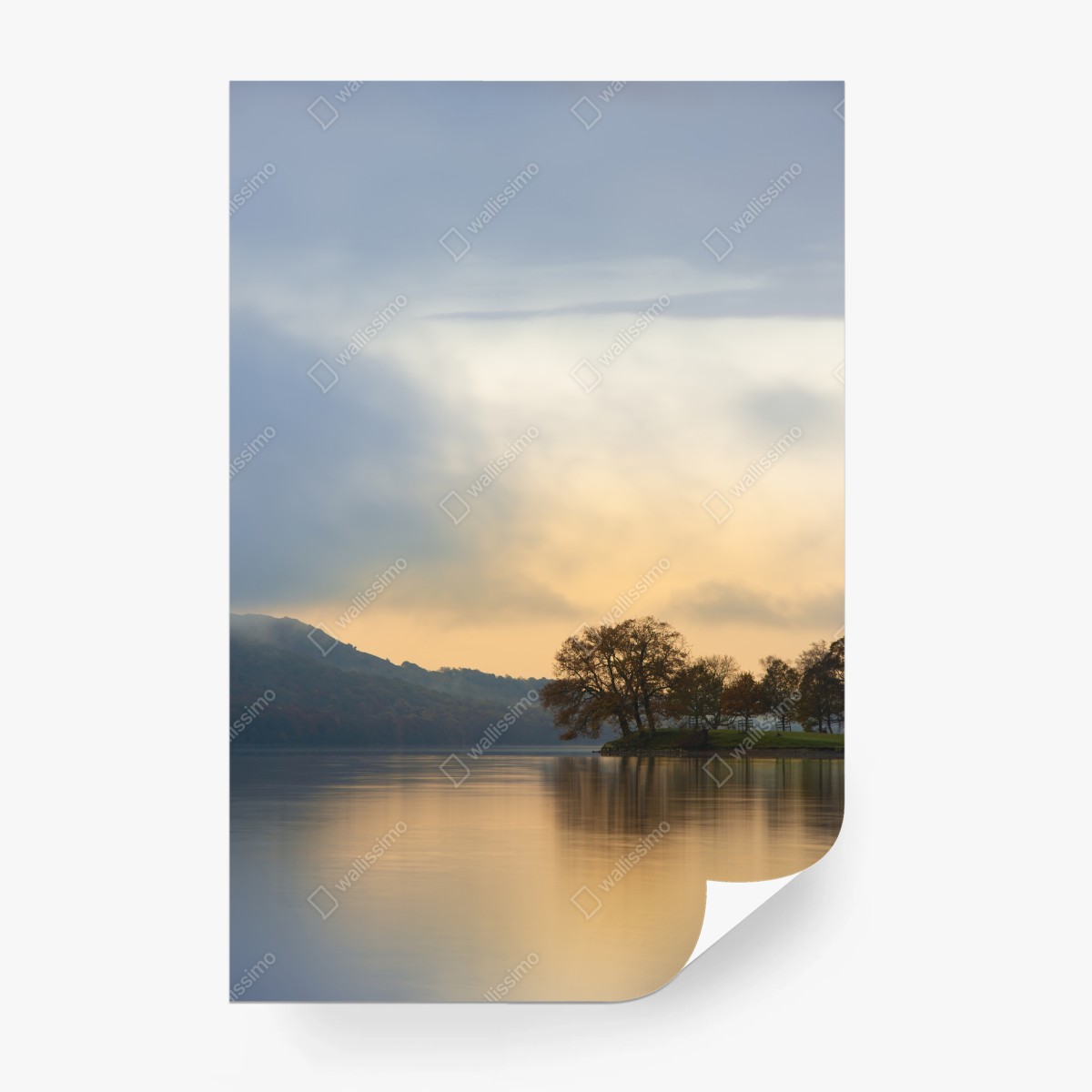 Fotomural amanecer brumoso en Coniston Water – Pixers®