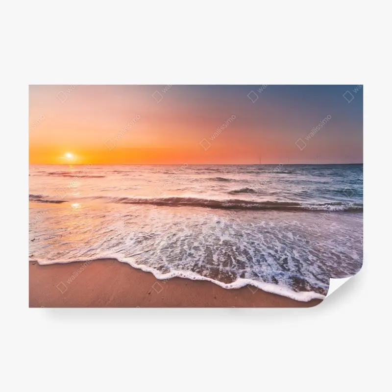 Fotomural puesta de sol en Zeeland, calma marina para decorar