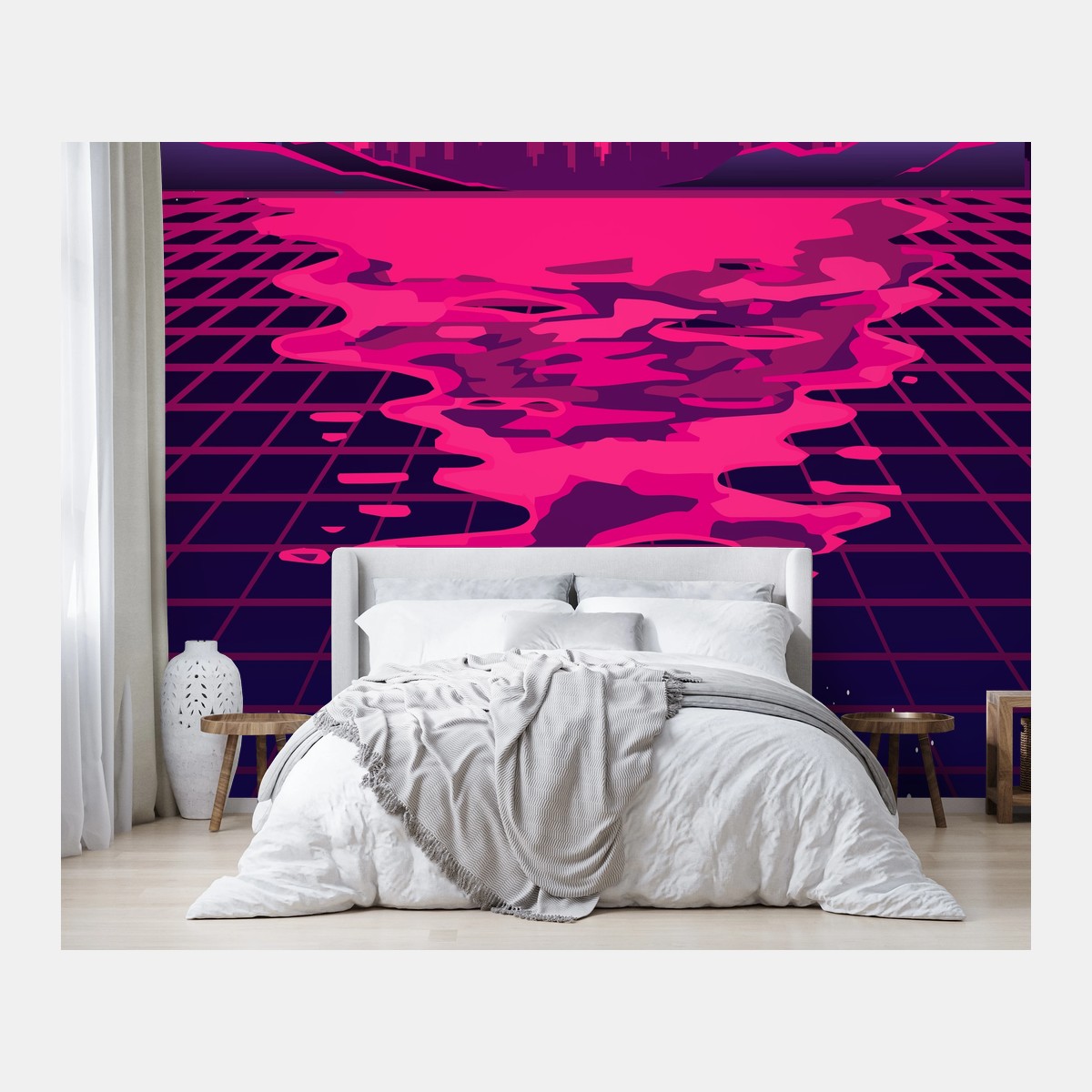 Fotomural atardecer synthwave en neón – Pixers® Fotomural atardecer synthwave en neón – Pixers®