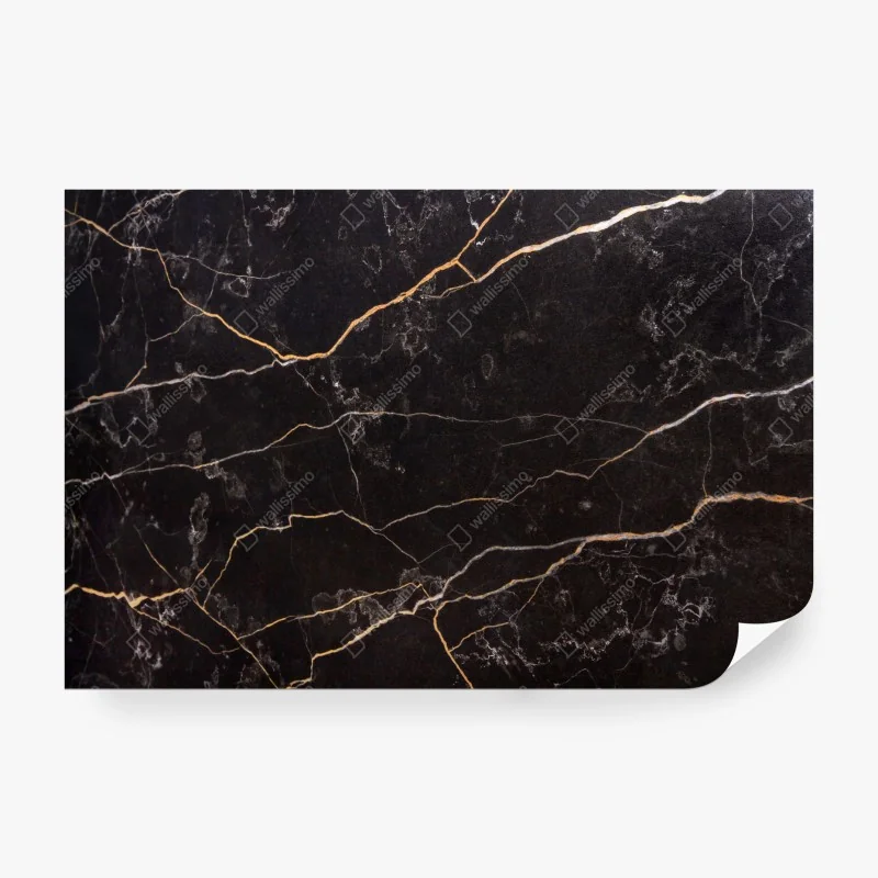 Fotomural elegante mármol negro con vetas doradas – Pixers® Fotomural elegante mármol negro con vetas doradas – Pixers®