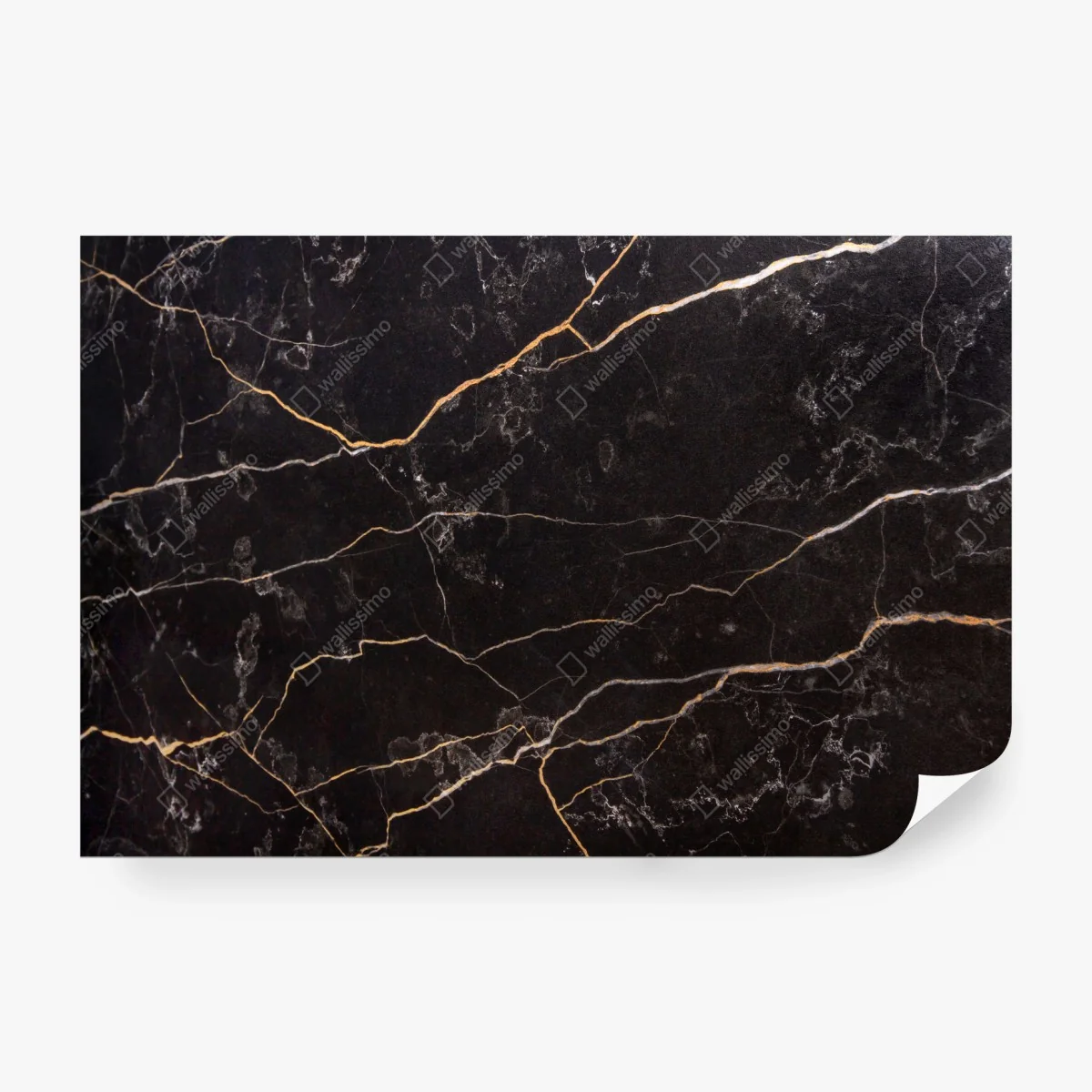 Fotomural elegante mármol negro con vetas doradas – Pixers® Fotomural elegante mármol negro con vetas doradas – Pixers®