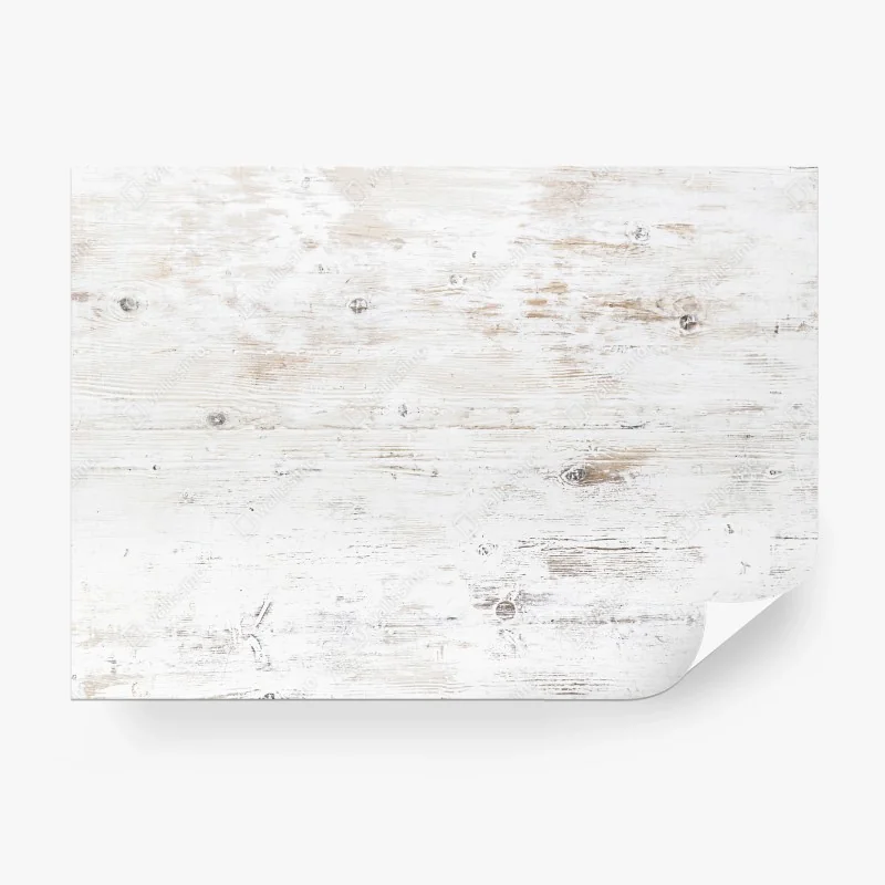 Fotomural madera blanca decapada con textura rústica – Pixers®