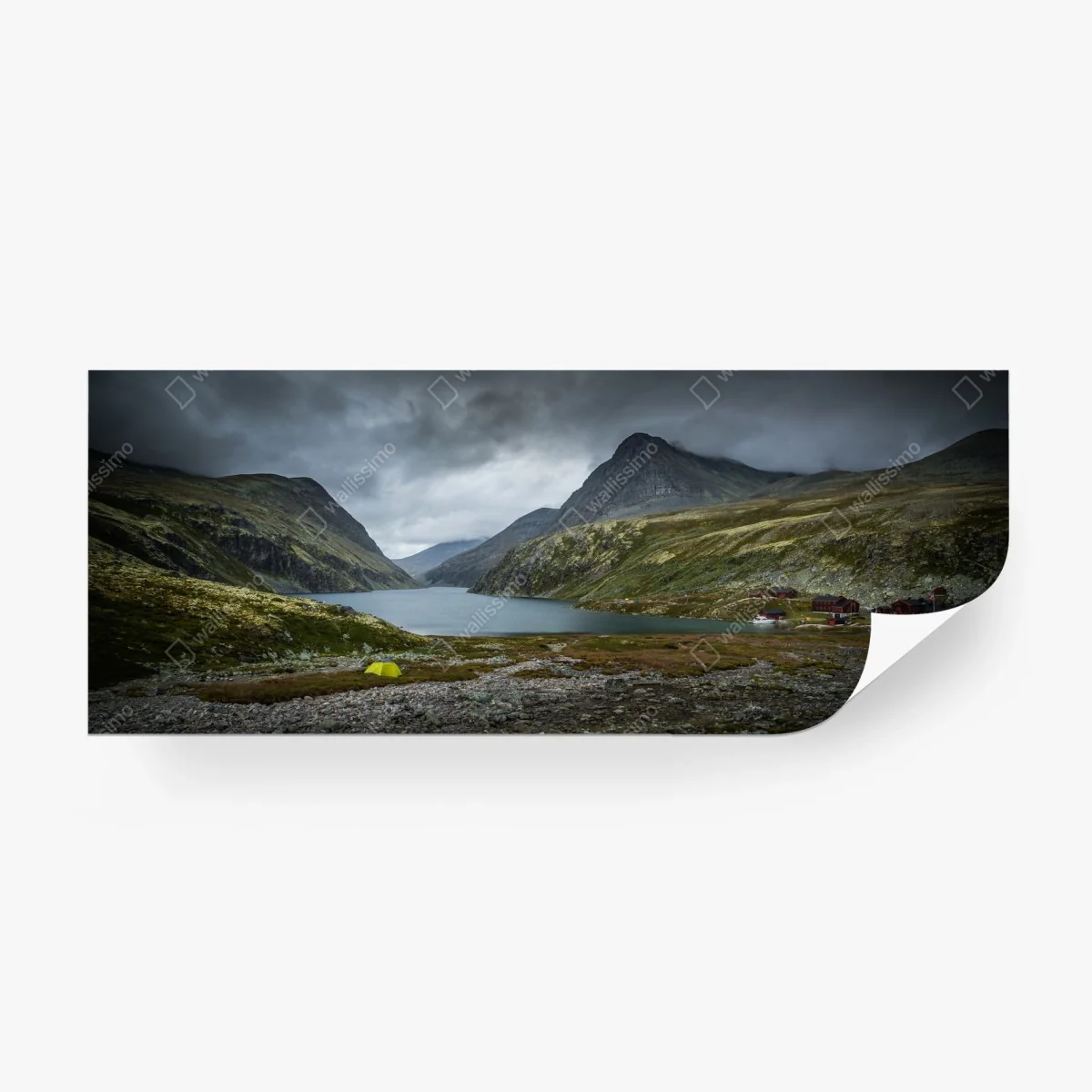 Fotomural refugio otoñal en Rondane, Noruega – Pixers®