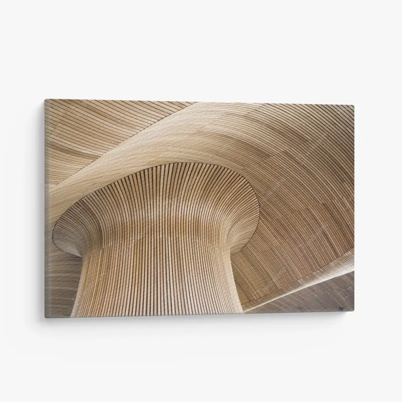 Cuadro en lienzo techo ondulado de madera inspirado en la playa