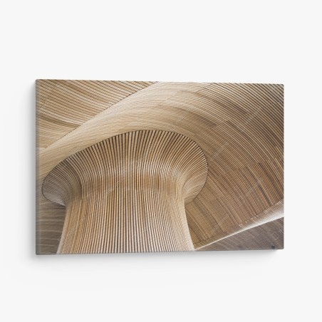Cuadro en lienzo techo ondulado de madera inspirado en la playa – Pixers®