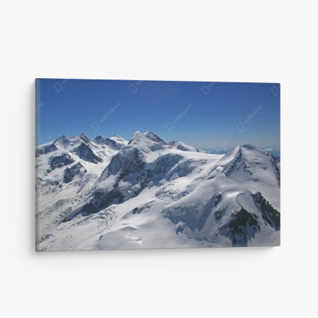 Cuadro en lienzo panorámica de picos nevados y glaciares – Pixers®