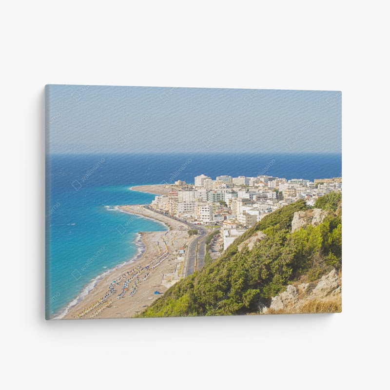 Cuadro en lienzo vistas panorámicas de la costa de Rodas y el Mar Egeo – Pixers®