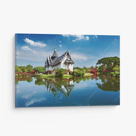 Cuadro en lienzo palacio Sanphet Prasat reflejado en el lago de Bangkok – Pixers®