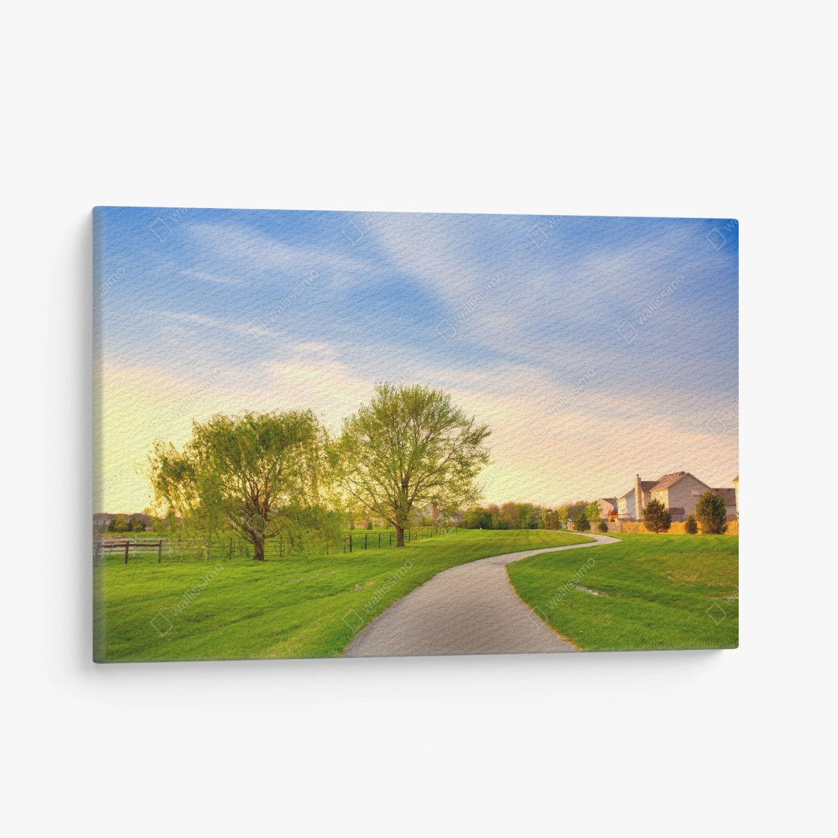 Cuadro en lienzo paisaje suburbano al atardecer en Indianápolis – Pixers®