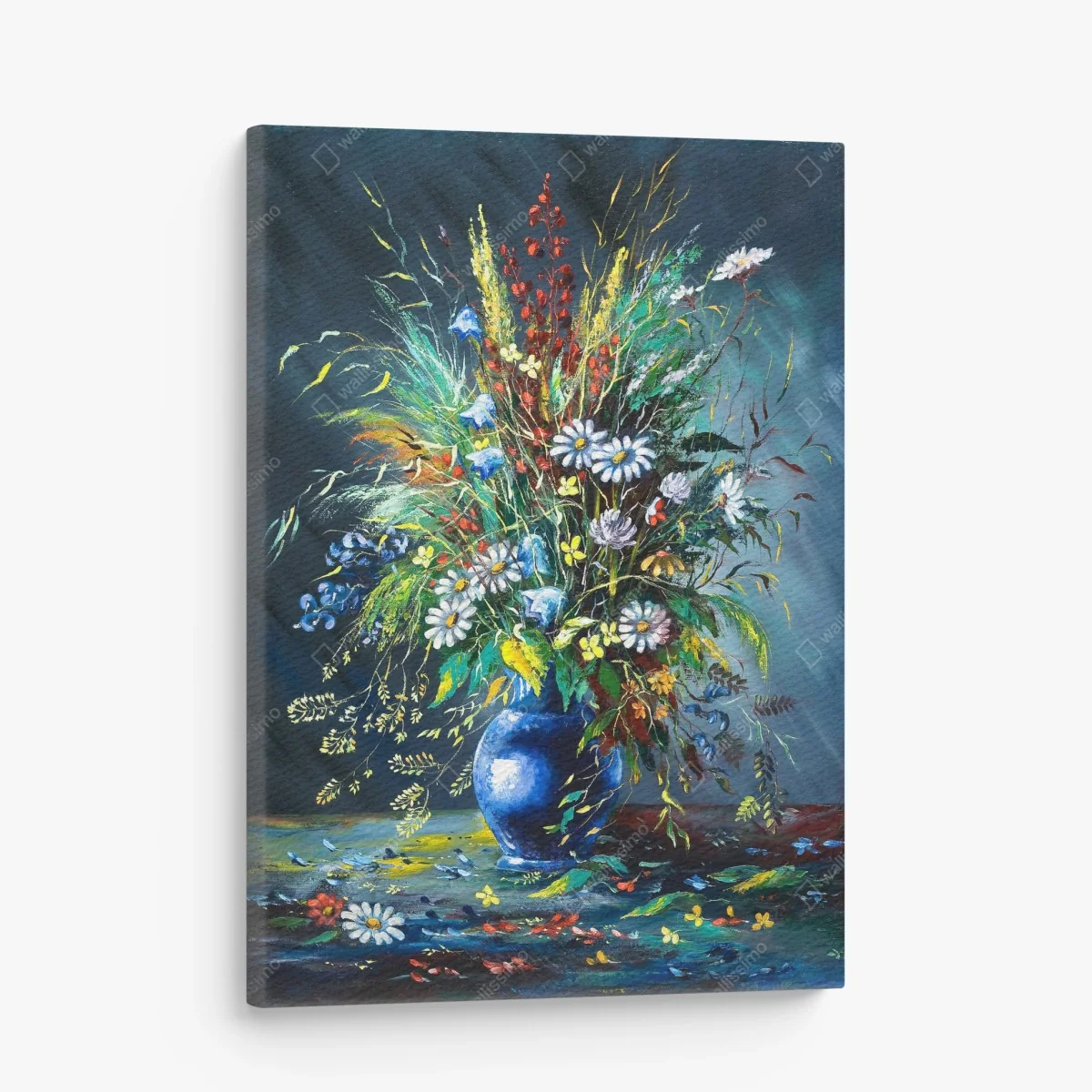 Cuadro en lienzo ramo de flores silvestres en jarrón azul – Pixers® Cuadro en lienzo ramo de flores silvestres en jarrón azul – Pixers®