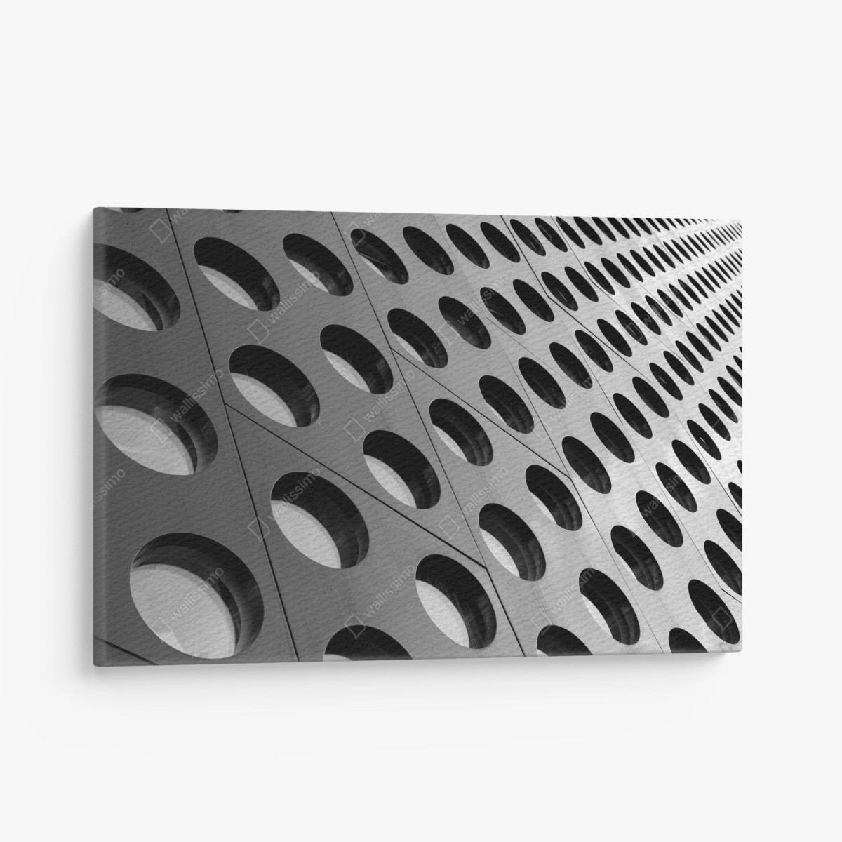 Cuadro en lienzo fachada geométrica en blanco y negro – Pixers®
